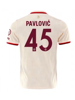 Muži Futbalové oblečenie Bayern Munich Aleksandar Pavlovic #45 2024-25 Krátky Rukáv - Tretina